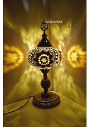 Mozaik Tiffany Lamba ,Büyük Boy El Yapımı No:5 Boy – I-S-T-5012